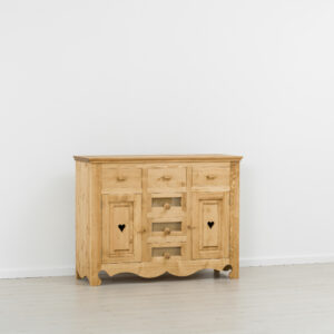 Base credenza 2 ante e 6 cassetti in legno massello