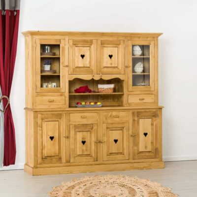 Credenza completa 8 ante (2 a vetro) e 4 cassetti - LM-C141