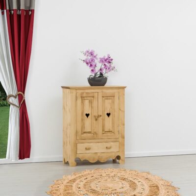 Scarpiera 2 ante con cuore e 1 cassetto - LM-C204