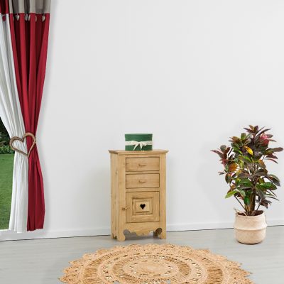 Base 1 anta con cuore e 2 cassetti - LM-C25