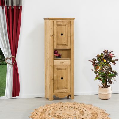 Bonnetiere 2 ante con cuore 1 cassetto e 1 vano - LM-C30