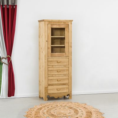 Bonnetiere 1 anta vetro e 4 cassetti - LM-C39-2