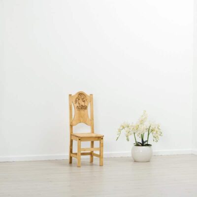 Sedia rustica con intagli fatti a mano - LM-MC016