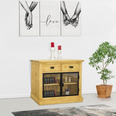 Base credenza 2 ante a vetro e 2 cassetti - LM-BF307-1
