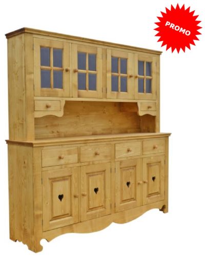 Credenza completa 8 ante (4 in vetro) e 6 cassetti - LM-C140-2 PROMO