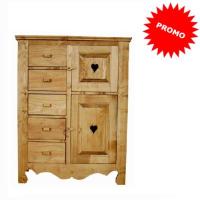 Dispensa 2 ante con cuore e 5 cassetti - LM-C152 PROMO