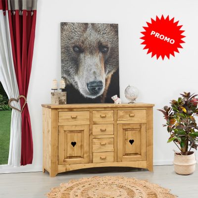 Base credenza 2 ante e 6 cassetti con cuori - LM-C2 PROMO