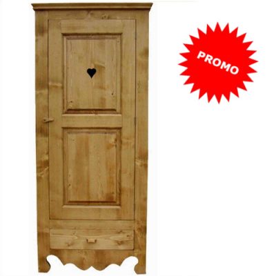 Bonnetiere 1 anta con cuore e 1 cassetto - LM-C36 PROMO