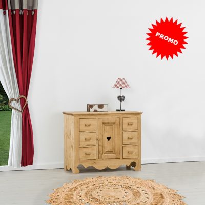 Comò 1 anta con cuore e 6 cassetti - LM-C46 PROMO