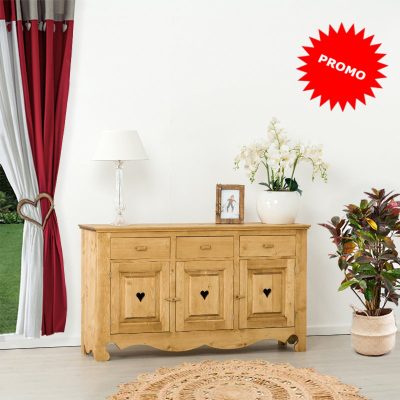 Base credenza 3 ante con cuore e 3 cassetti - LM-C14 PROMO