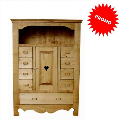 Dispensa 1 anta con cuore, 9 cassetti e 1 vano - LM-C15 PROMO