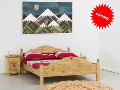 Letto rustico piazza e mezza, matrimoniale o King Size - LM-C160 PROMO