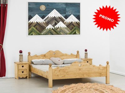 Letto rustico piazza e mezza o matrimoniale - LM-C161 PROMO