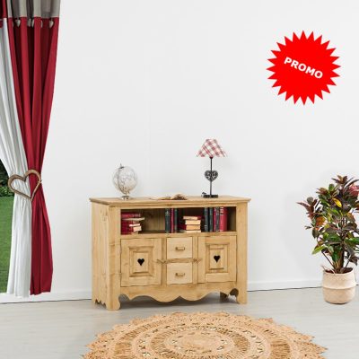 Porta TV 2 ante con cuore, 2 cassetti e 1 vano - LM-C176 PROMO