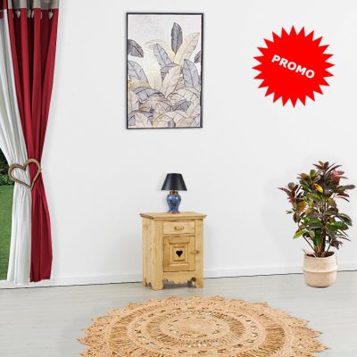 Comodino 1 anta con cuore e 1 cassetto - LM-C190 PROMO