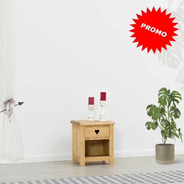 Comodino In Stile Scandi Per Camera Da Letto, Tavolino Da Notte Con 1 Cassetto E Piedini Cm 40x38h53 Colore Bianco E Rovere 84802479