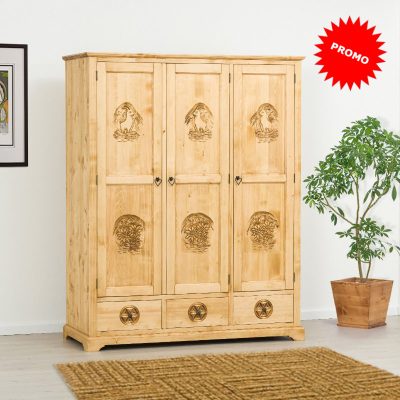 Armadio 3 ante e 3 cassetti con intagli - LM-MC007-1 PROMO