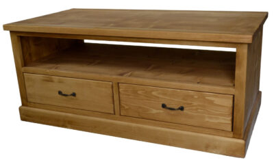 Tavolino rettangolare vano a giorno e 2 cassetti - LM-T247