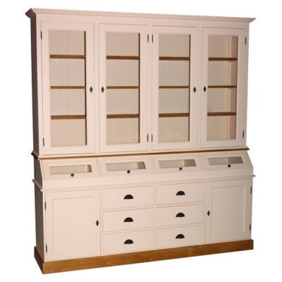 Credenza completa 6 ante (4 a vetro), 6 cassetti e 4 ante a ribalta - LM-PS25BAS+SUP