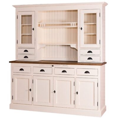 Credenza completa 6 ante (2 a vetro), 6 cassetti e 2 ripiani - LM-PS365BAS+SUP