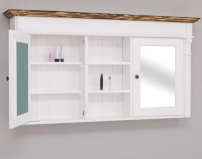 Specchiera pensile 2 ante a specchio e 3 vani - LM-PS717