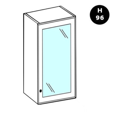 Pensile da 60 cm 1 anta a vetro - LM-PMV60