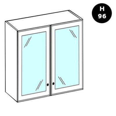 Pensile da 80 cm 2 ante a vetro - LM-PMV80