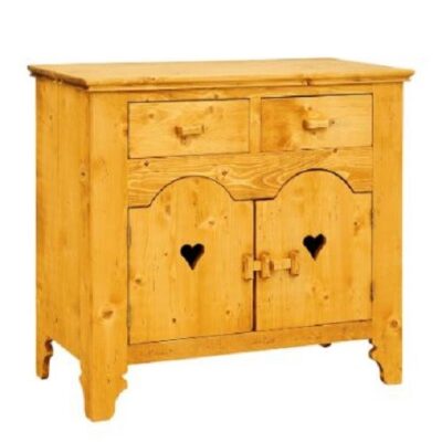 Base credenza 2 ante con cuori e 2 cassetti - LM-TD001
