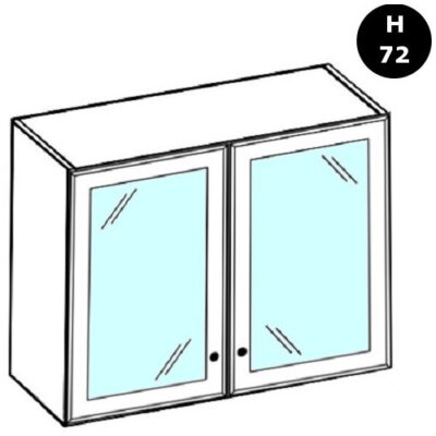 Pensile da 80 cm 2 ante a vetro - LM-PEV80