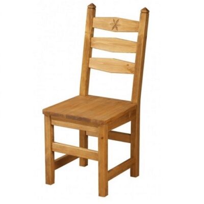 Sedia con stella alpina intarsiata - LM-SA07-07S