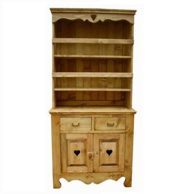 Credenza completa 2 ante con cuori, 2 cassetti e 2 ripiani - LM-C142-1