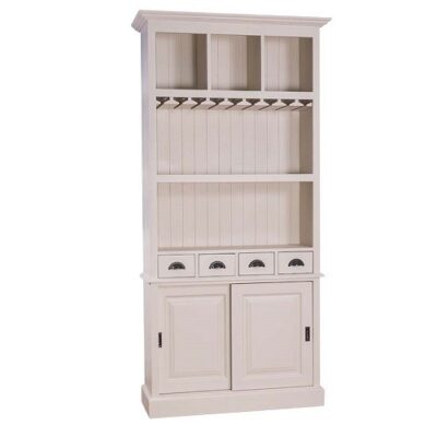 Mobile bar 2 ante scorrevoli 4 cassetti 4 vani e portabicchieri - LM-PS218