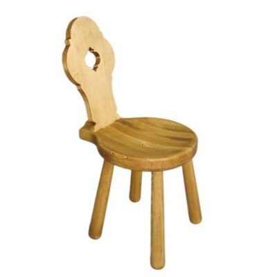 Sedia con intaglio e seduta in legno - LM-TD097