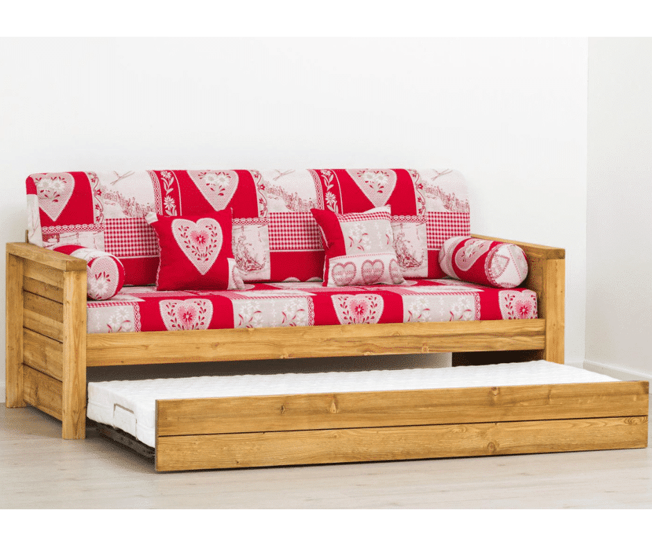 divano letto in legno
