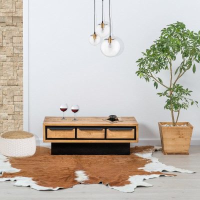 Tavolino rettangolare 3 cassetti – LM-RE004