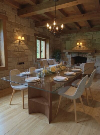 Tavolo in corten fisso rettangolare - LM-LUNAR