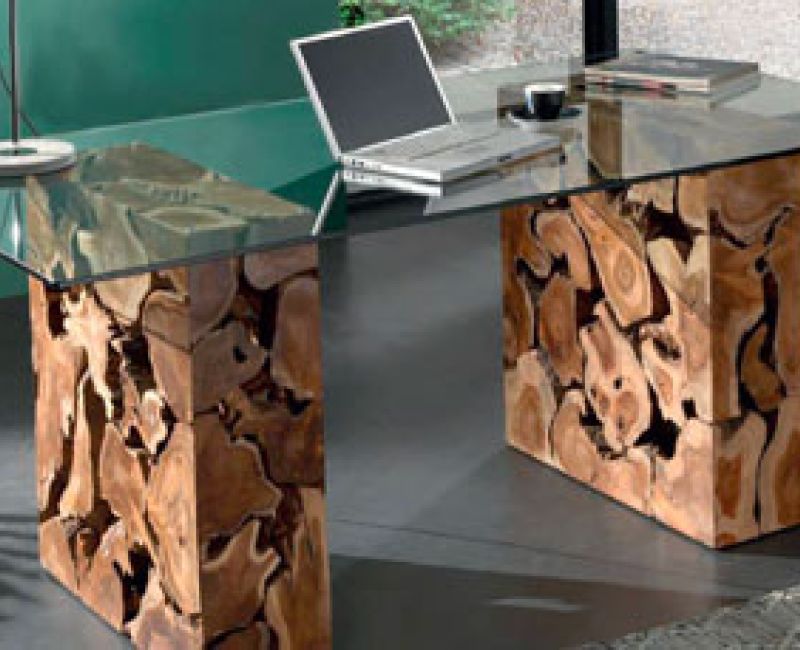 Scrivanie e porta PC in legno